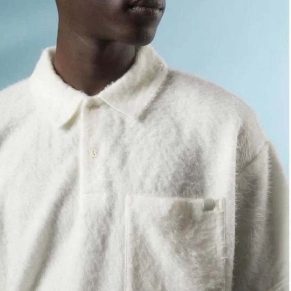 Standard Cloth Lenox Brushed Polo Shirt Cream